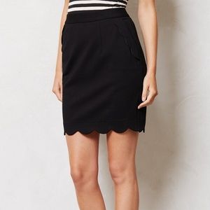 Anthropologie // Scalloped Pencil Skirt
